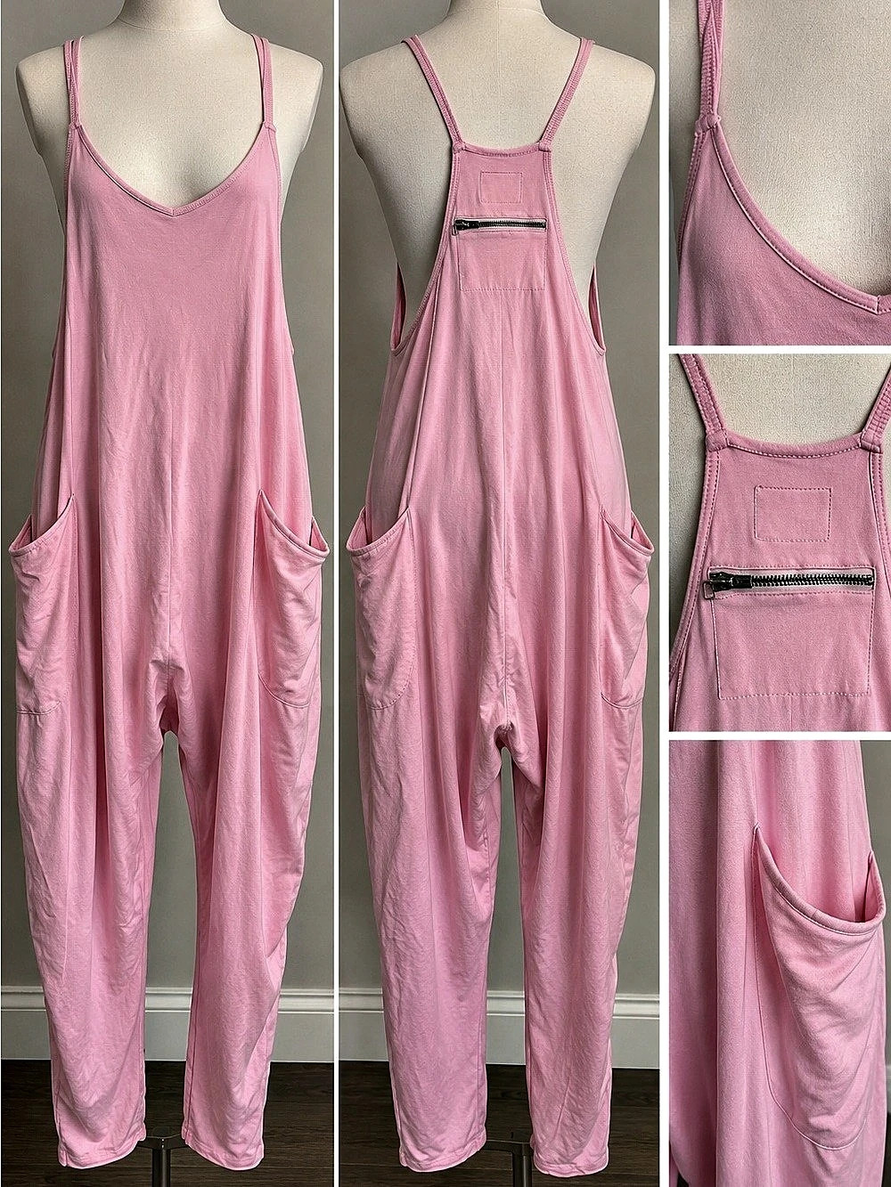 Free People FP Movement Hot Shot Onesie Pink Jumpsuit Size S